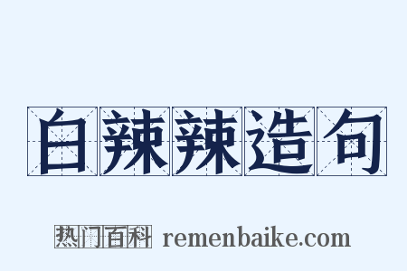 白辣辣造句是什么意思的图片